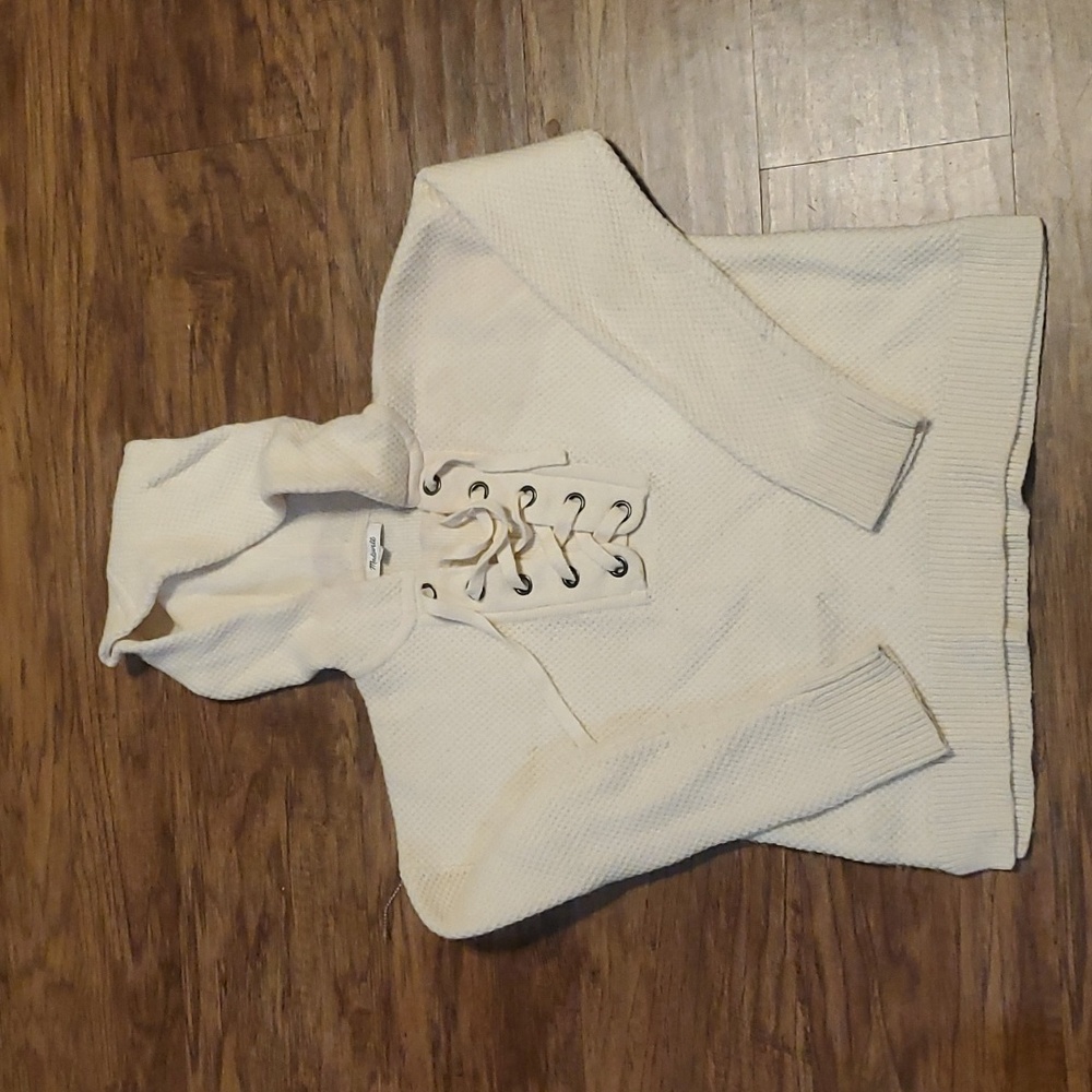 Madewell sweater, with hood 100% Merino Wool.  Xsmall